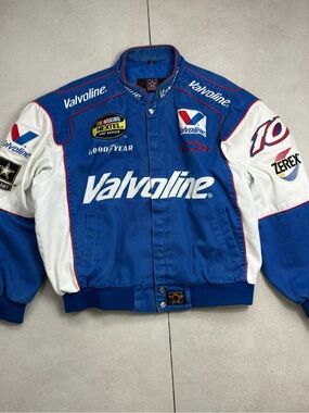 JH Design Valvoline Racing Jacket in Blue and White
